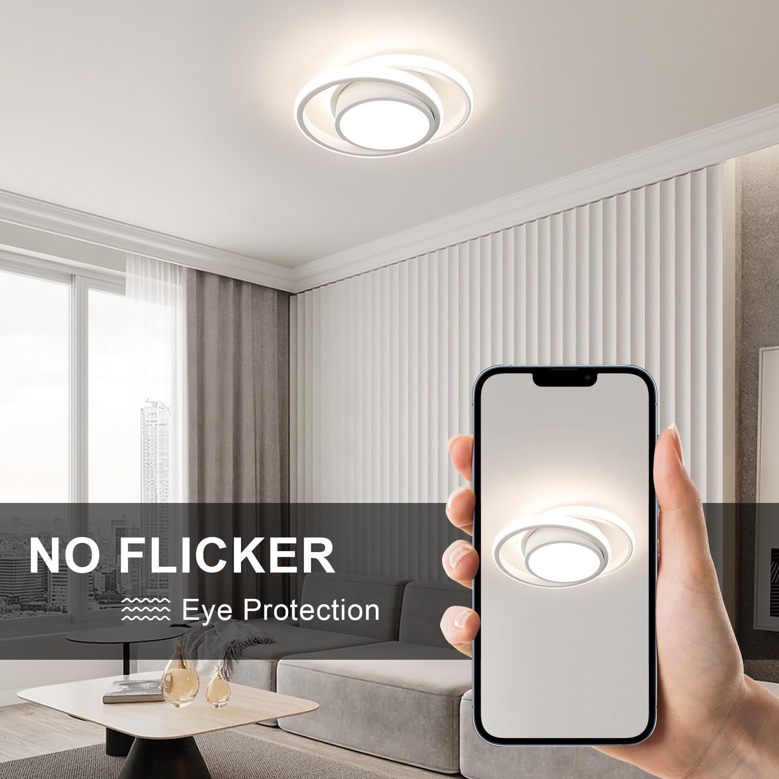 Comely Pack de 2 Plafones LED 32 W – 2350 lm c/u – Luz Natural 4500 K – Blanco Redondo Moderno Ø 27 cm – Ideal para Salón, Cocina, Pasillo y Baño