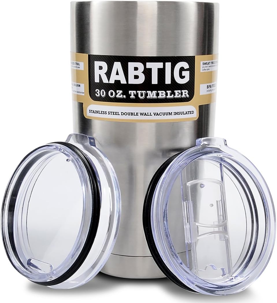 30 oz. Tumbler-Stainless Steel Tumbler - Travel Coffee Mug-Double Wall Vacuum-2 Bonus Lids - Splash Proof - Keep Beverage Of Your Choice, Cold or Hot.