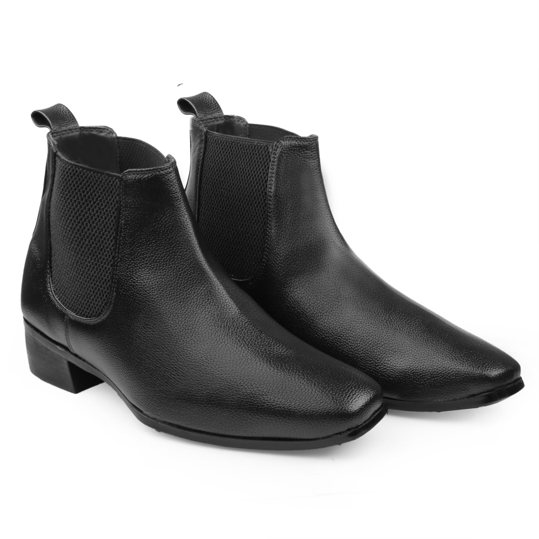 bxxy Men's 2 Inch Heel Height Increasing Faux Leather Material with Casual Formal Chelsea Slipon Boot.-picture-42