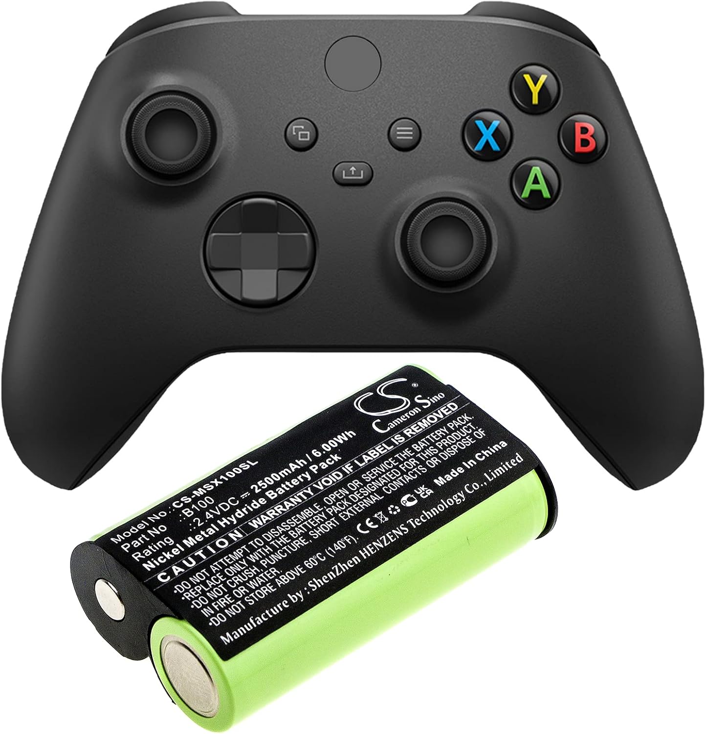 Replacement Battery Compatible with Microsoft Xbox One Elite Wireless Contro, Xbox One S Wireless Controller, Xbox One X, Part Number: B100 2500mAh/2.4V