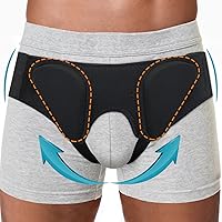 Vista 1 de Cinturón de hernia inguinal para hombres y mujeres – Cómodo soporte de hernia de ingle doble/individual – Tirantes mejorados para hernia / correas