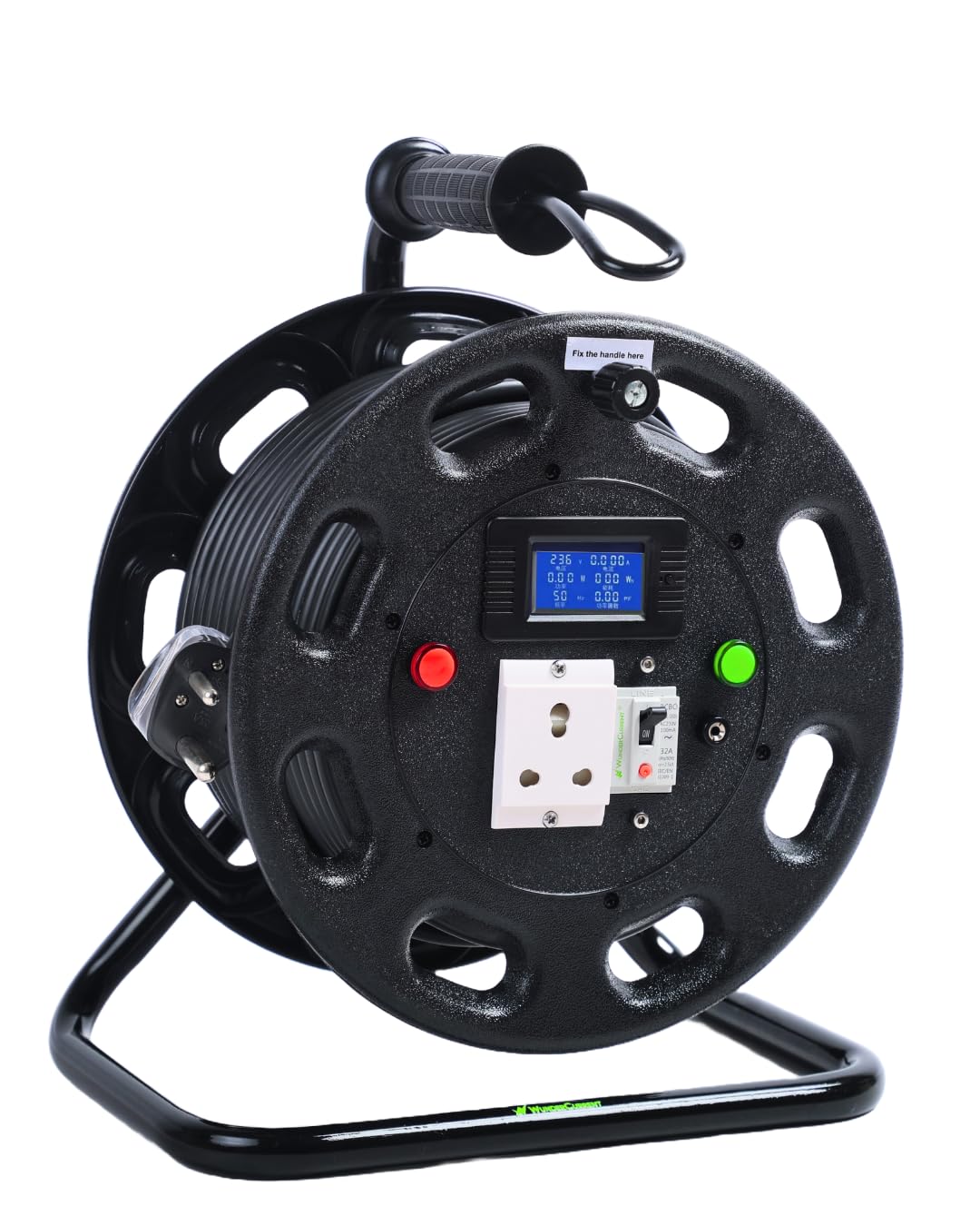 W2 Ultra EV Charger with 25 Meters of 2.5 Sq Mm 3-Core Cable, 6-in-1 Digital Energy Meter, External Earthing Mechanism