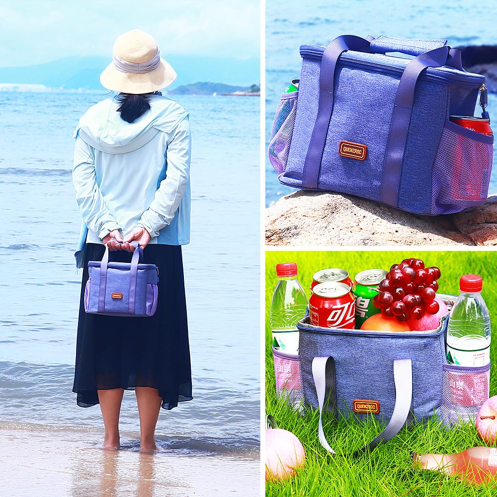 Borsa Termica Porta Pranzo 5L Viola - Leggera E Impermeabile Per Ufficio E Picnic