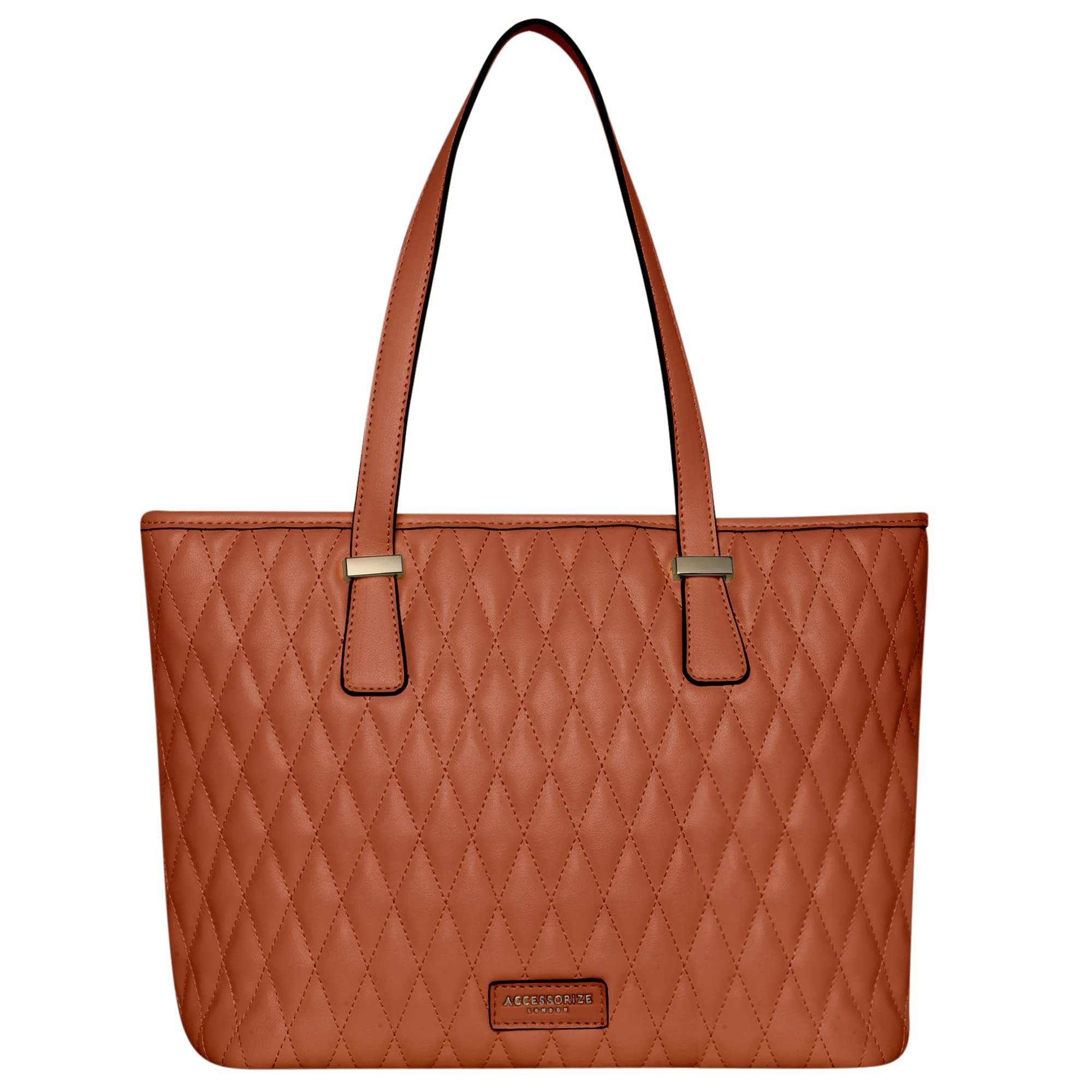 Accessorize London Womens Faux Leather Tan Lannister quilted tote Bag (B0BQWMSKCG) Amazon Price History, Amazon Price Tracker