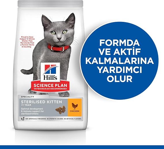 Hill's SP Yavru Tavuklu Kısırlaştırılmış Kedi Maması 10KG