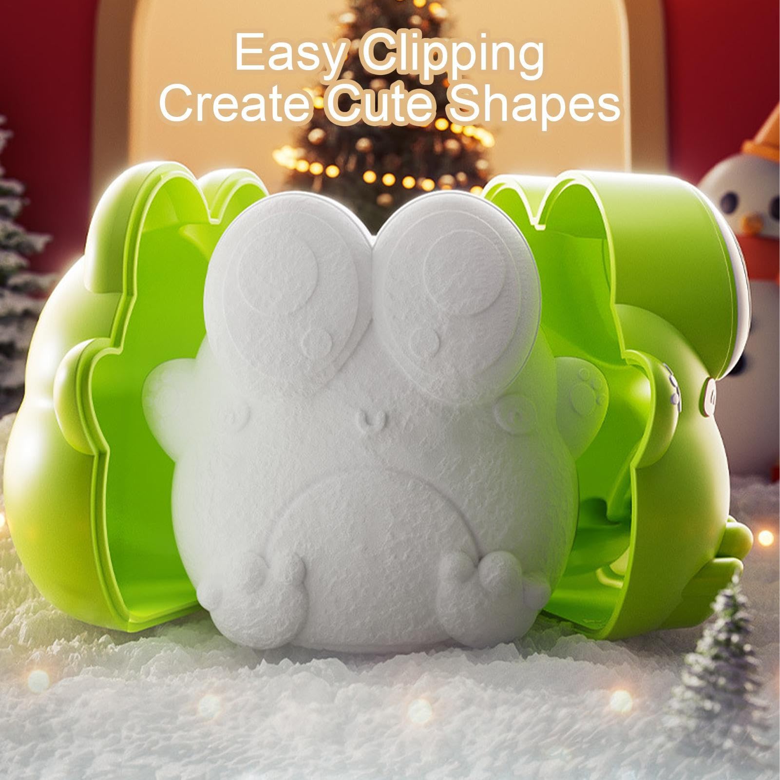 Pince à boule de neige – Poignée ergonomique – Grand moule à boules de neige | Épais et durable, outil de boule de neige en hiver pour les activités
