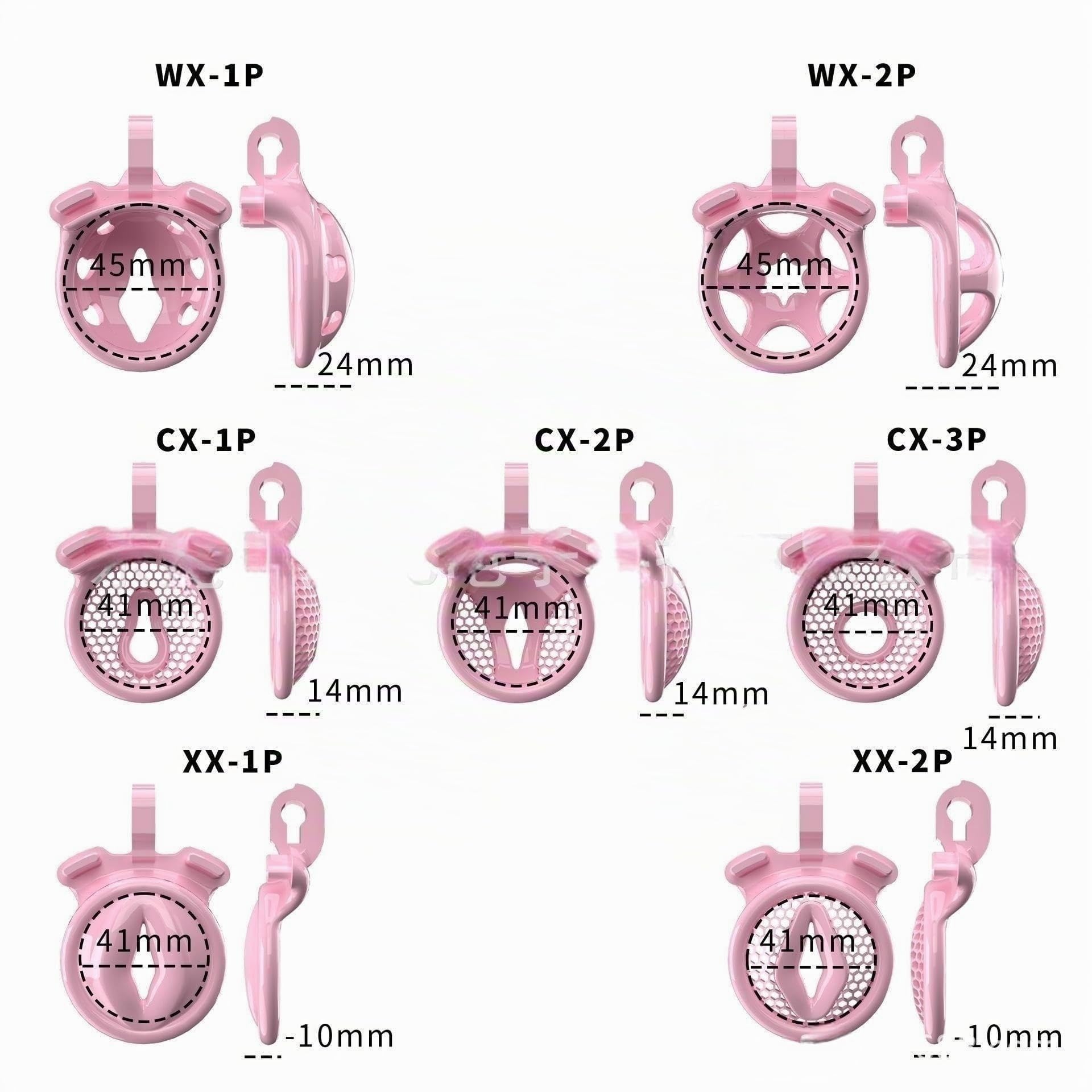 WOLWES Gabbia rovesciata concava inversa Multifunzionale in Resina Rosa per Esercizi Fitness Ultra Piccola con 5 Anelli A21 (05)