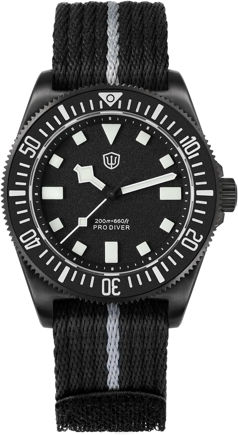 watchdives 38mm EXD Titanium Diver Watch Japan VH31 Sweep Second Quartz Watches Sapphire Crystal Wristwatch Analog Luminous Waterproof Watch for Men