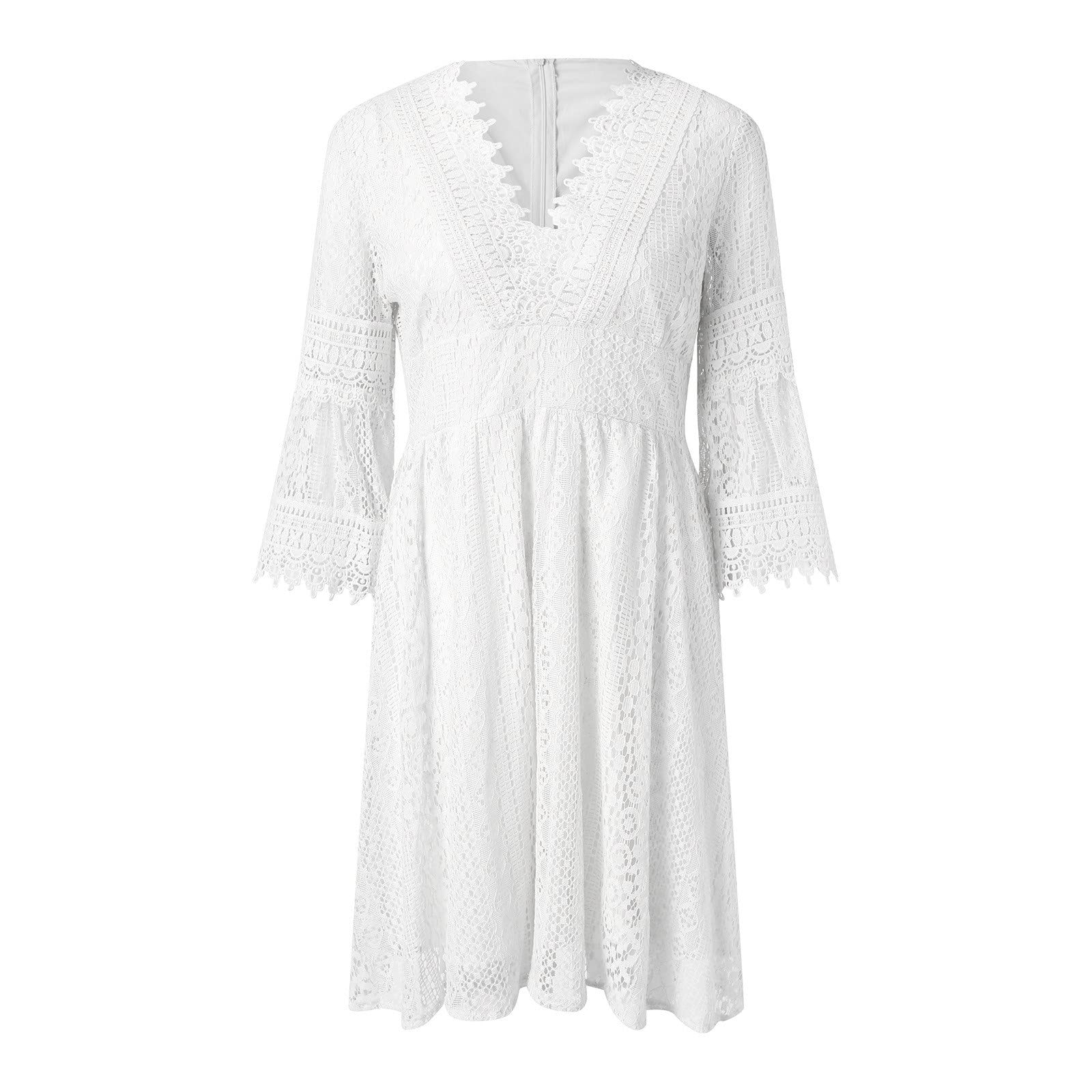 Générique Robe Femme Soirée Cocktail Mariage Cérémonie Grande Taille Trapèze Habillée Manches Ballon Mousseline Rayée Invitée Été Tendance Glamour A45