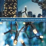 Haili 105FT 300 LED Christmas Lights Outdoor, Plug in 8 Mode String Lights for Christmas Tree, Party, Patio, House Decoration(Warm White)