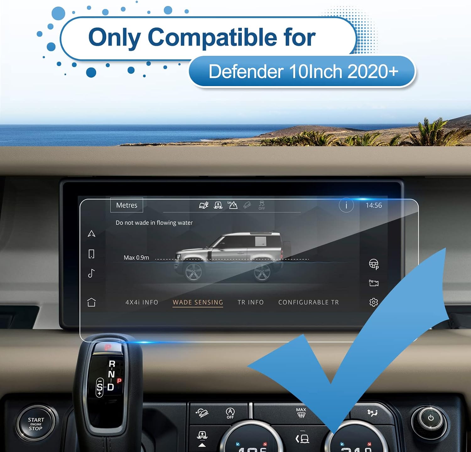 coleya 2020 2021 2022 defende screen protector for defender touch screen 10 inch tempered glass protector 2022 defende accessories hd transparent prot