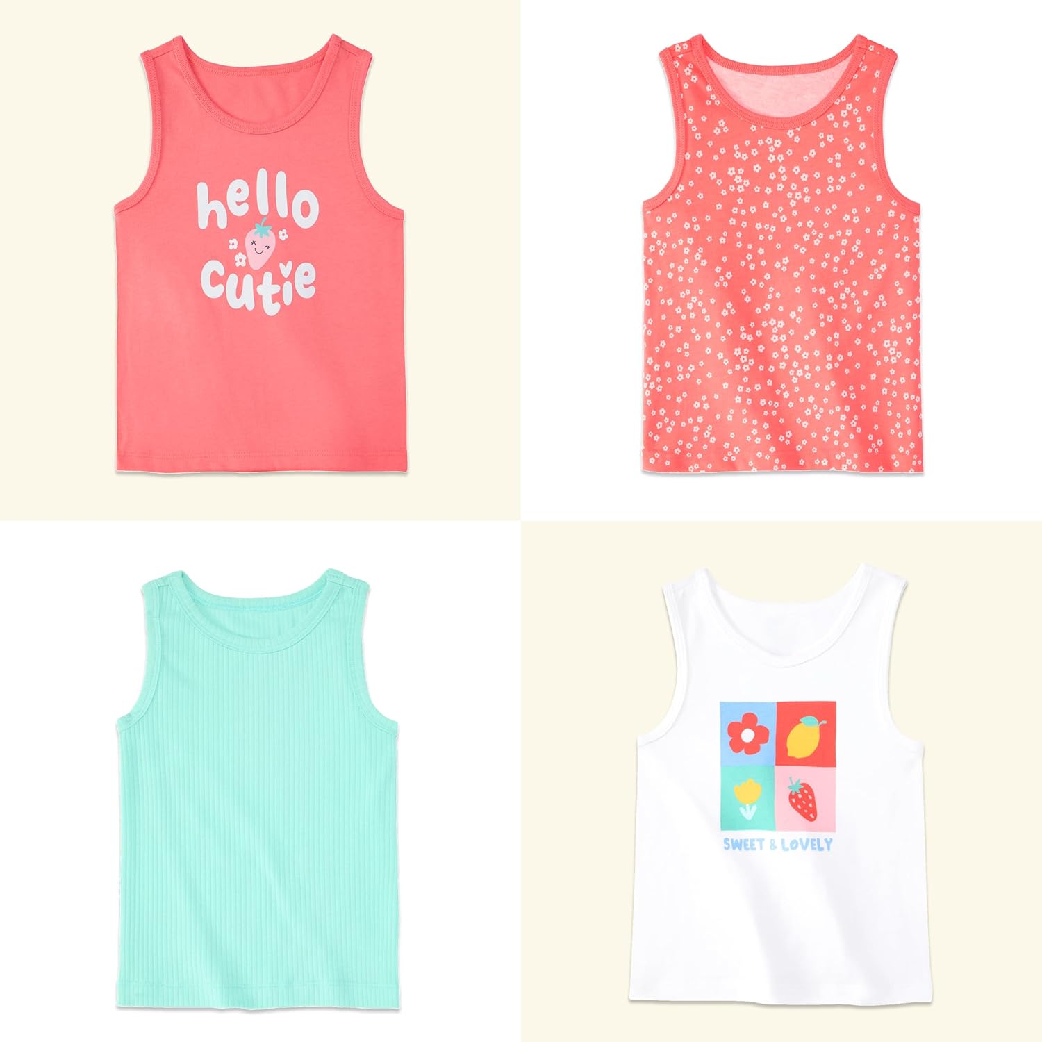 Garanimals Baby & Toddler Girl Tank Tees - Kid's Sleeveless Tank Top - Size 0-6T - 5 Pack - Image 5