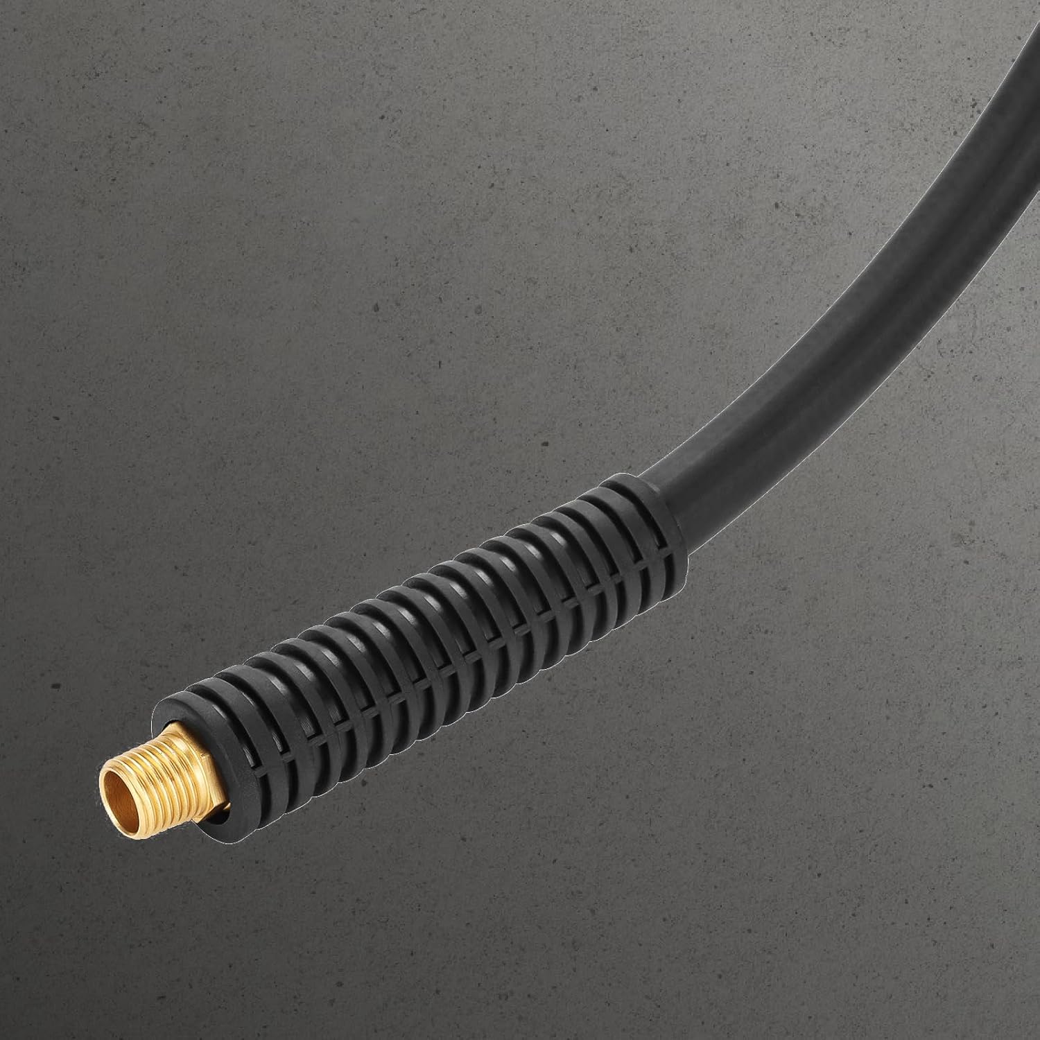 3/8" Hybrid Air Hose 150ft,1/4"MNPT Fittings,Heavy Duty Air Compressor Hose,Non-Kinking, Lightweight, Flexible In Extreme Cold Weather, Excellent UV, Oil and Abrasion Resistant,300 PSI