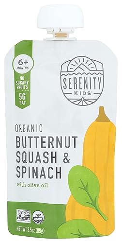Miniatura 18 de Serenity Kids Bolsas de alimentos para bebés con puré vegetariano orgánico USDA de más de 6 meses, sin frutas azucaradas ni azúcar añadido, sin