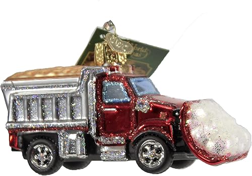 Miniatura 2 de Old World Christmas Arado de nieve de vidrio soplado 2020 Adornos de Navidad únicos para decoraciones de árbol de Navidad