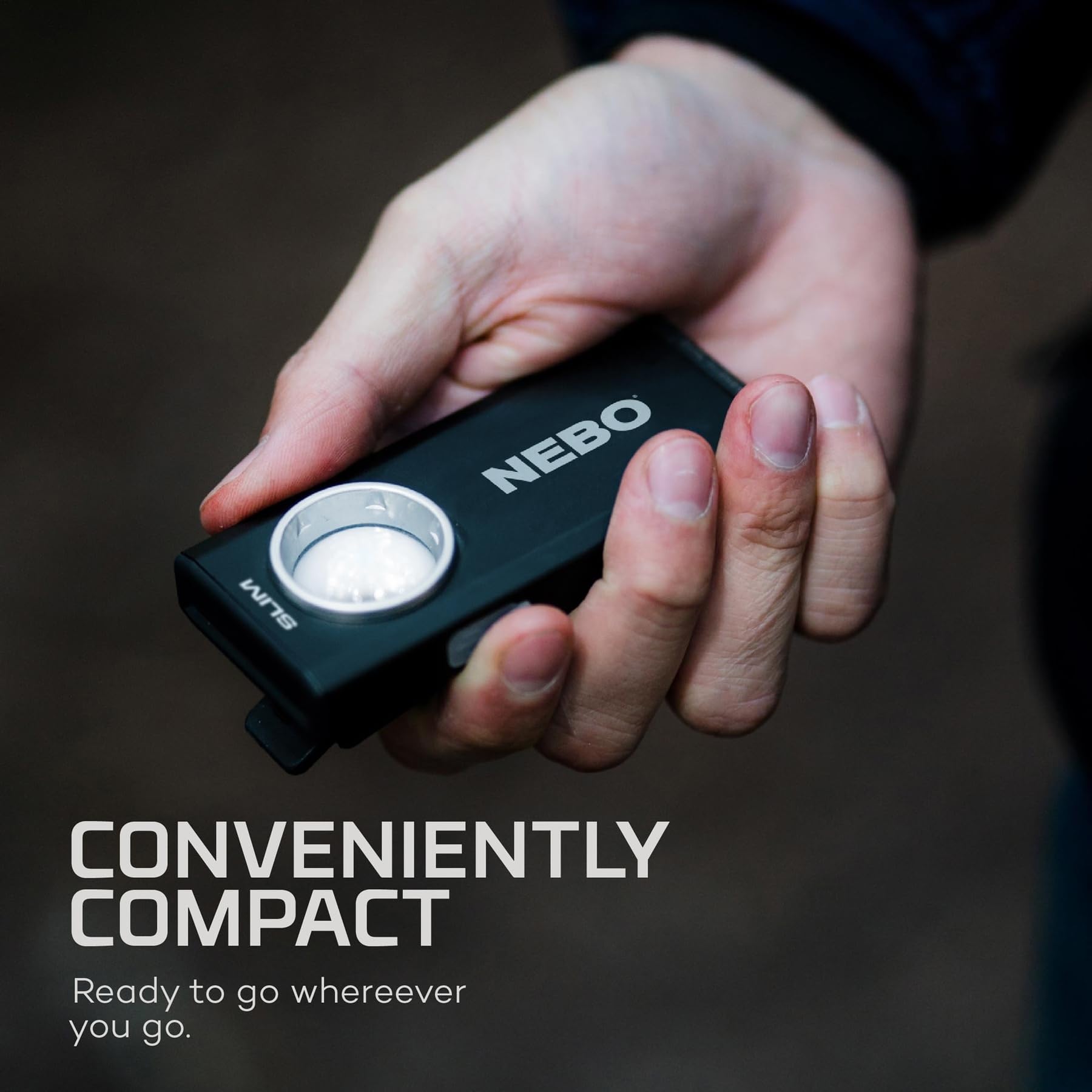 NEBO SLIM Pocket Flashlight | 500 Lumens, Rechargeable Mini EDC