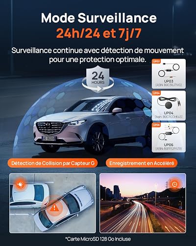 70mai 4K Dash Cam Front and Rear A810S, 4K+1080P Dual STARVIS 2, HDR Car Dash Cam with Night Vision, WiFi APP Control, 146°Wide Angle, 4G LTE, ADAS, Parking Mode with Voice Control and 128GB SD Card - 4
