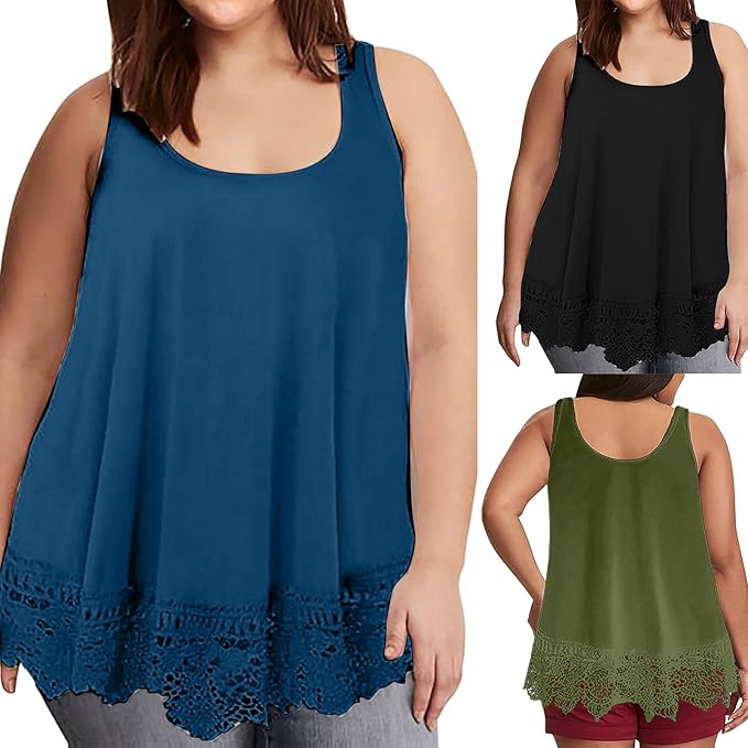 Amazon.com: Women Summer Tank Tops Loose Fit Trendy Plus Size Vest Shirts Sexy Casual Sleeveless 