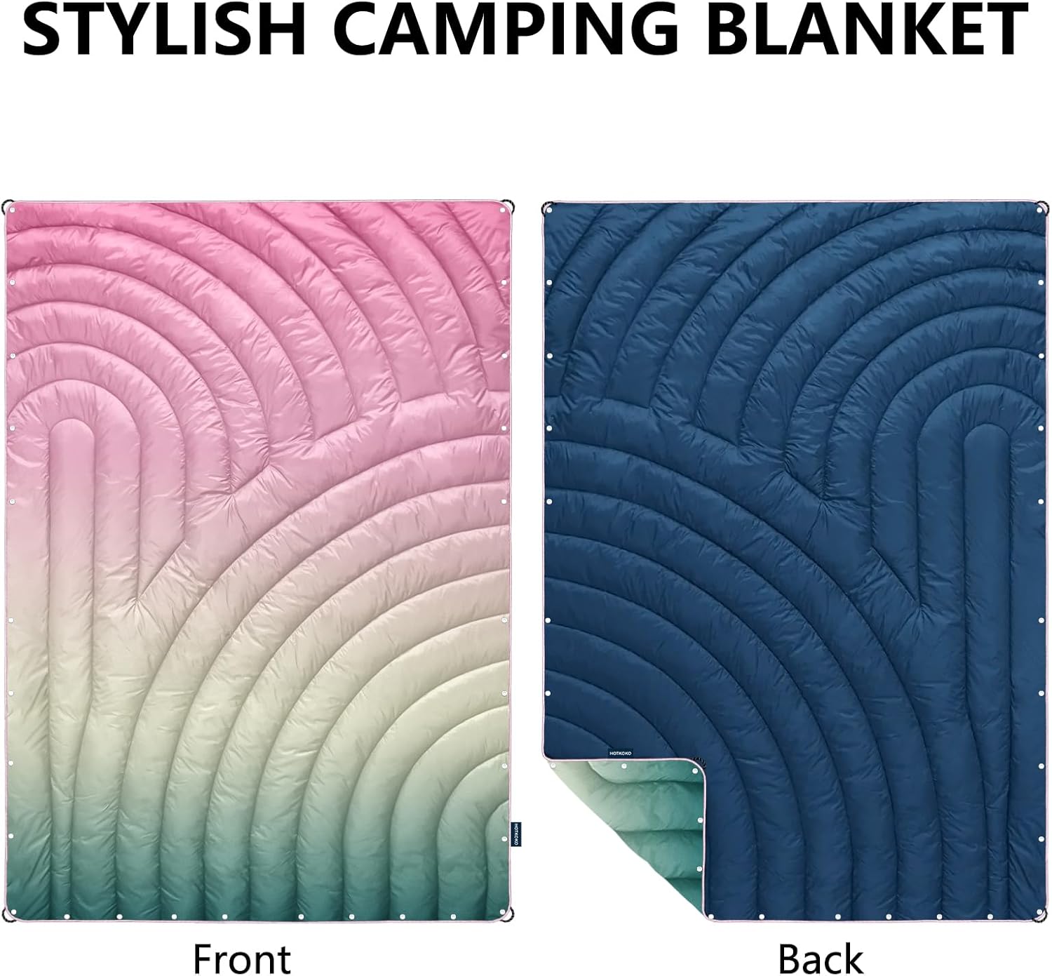 Camping Blanket,Puffy Blanket Lightweight Packable Camping Blanket Outdoor Blanket for Camping,Traveling, Stadium, Hiking, Picnics - Image 2