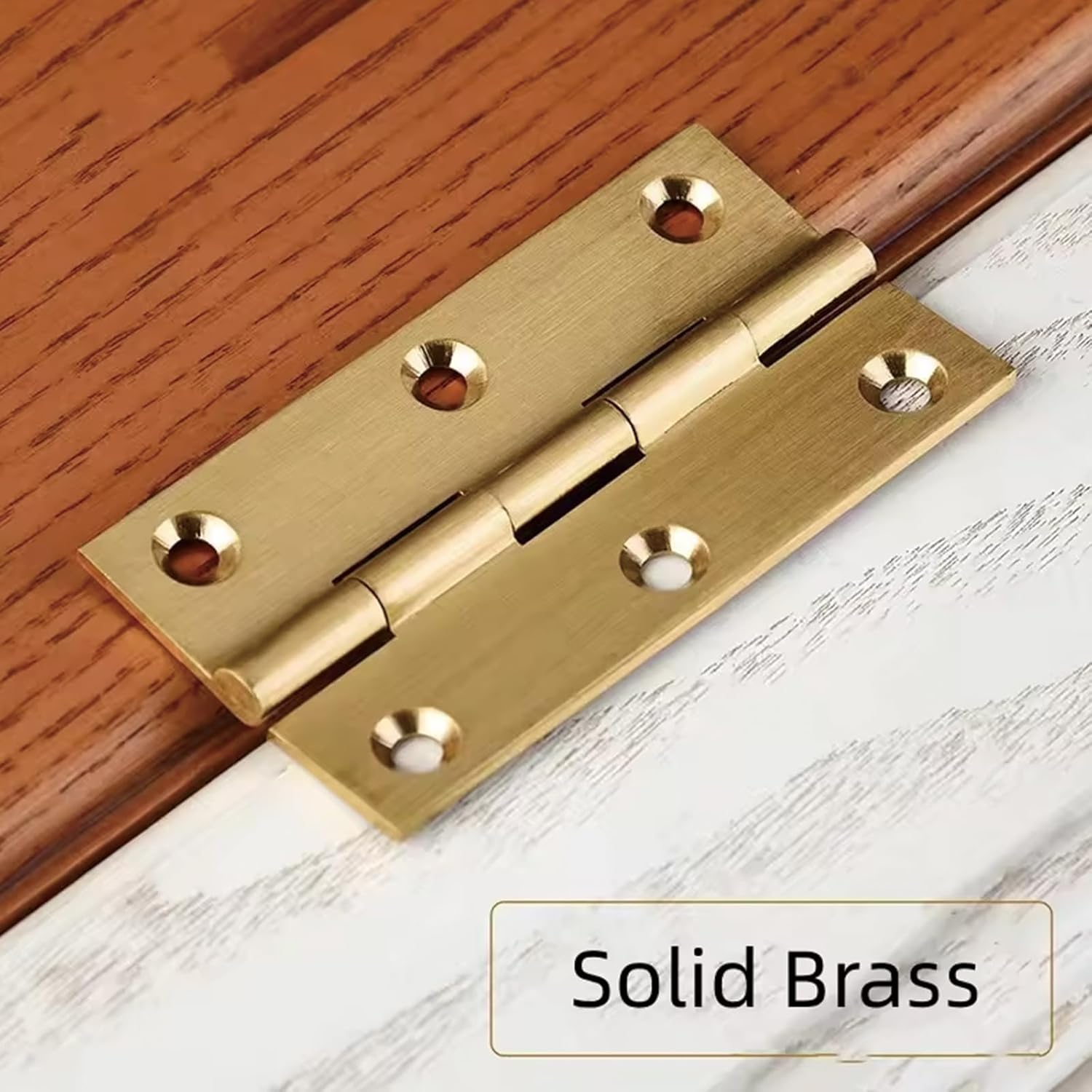 4 Pcs 2.5" Door Hinges Brass Folding Hinges for Gate Window Closet Drawer Boxes, Bronze