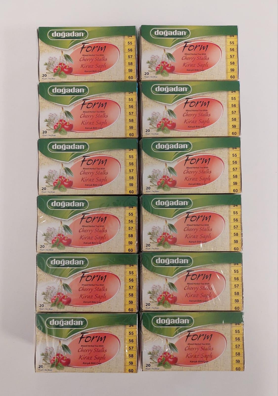 Dogadan Form Tisane Melange D'Herbes avec Queue De Cerise 12 Boites x 20 Sachets