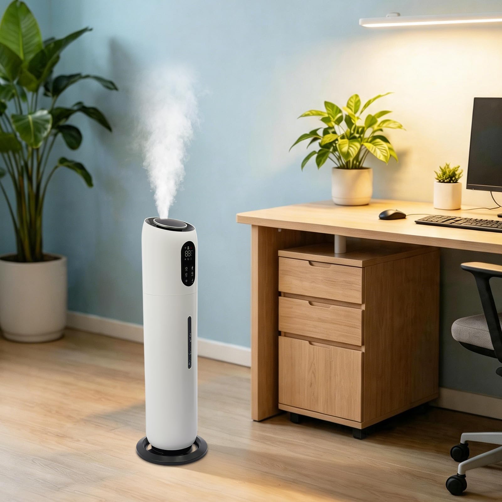 Nawilżacz powietrza do sypialni Top-Fill 9 l, Cool Mist 25 h, cichy, 32 dB, duży ultradźwiękowy nawilżacz powietrza dla niemowląt, roślin, biura, automatyczne wyłączanie, 20-30 m²