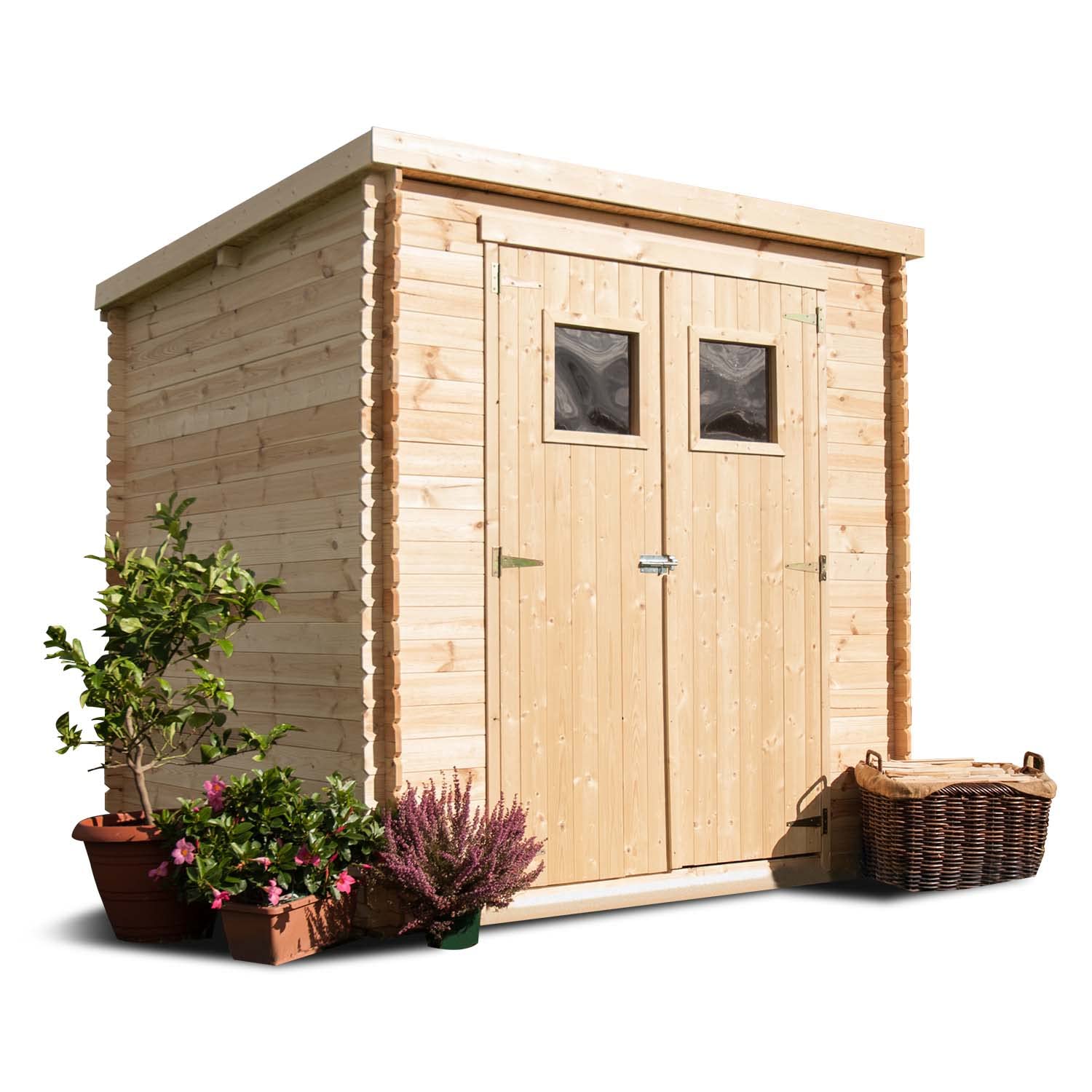 FRANKYSTAR Birba Abri de Jardin en Bois de Sapin 200 x 200 cm