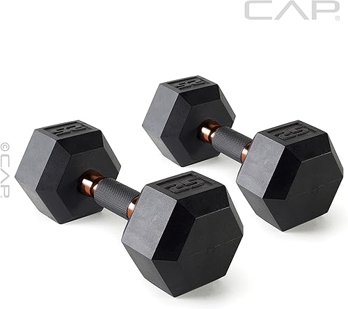 Miniatura 9 de CAP 50 lbs Coated Dumbbell Set  Multiple Styles