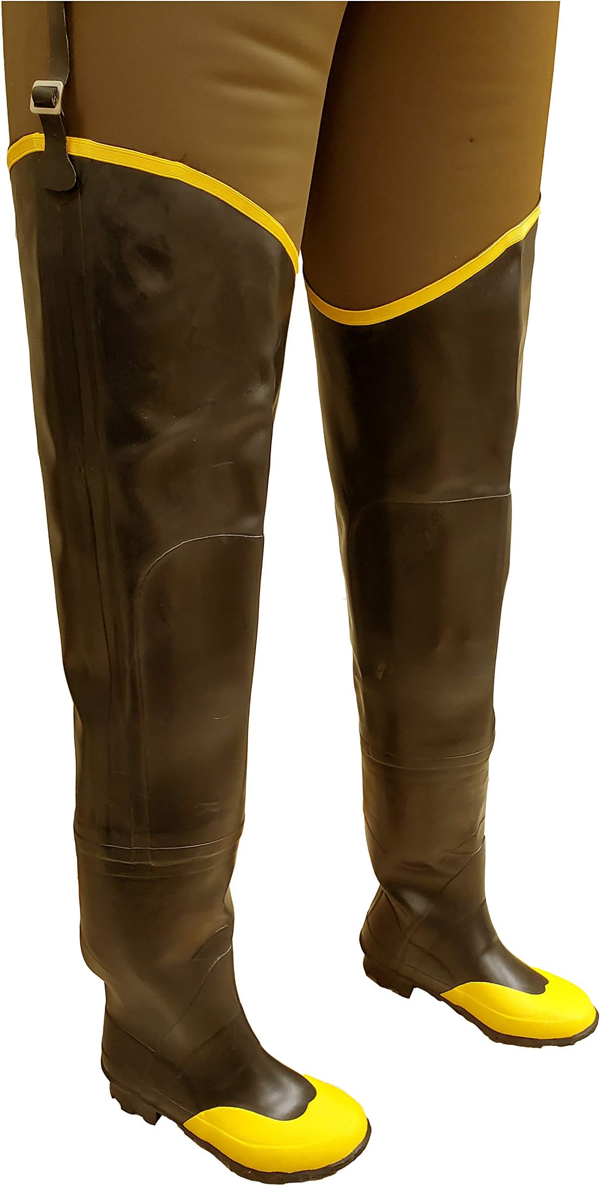 Herco Heavy Duty Rubber Hip Waders - Men's Size 13 (Brown)