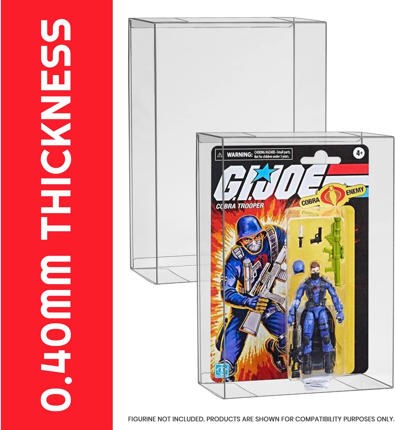 EVORETRO Action Figure Display Case Protector Compatible with Star Wars, Marvel Legends & GI Joe (Carded) 3.75'' Figurine 6/9, 44MM Depth