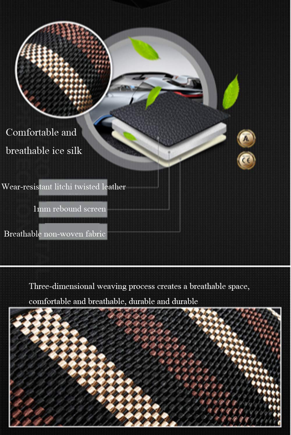 Set Cuscini Auto Ergonomici: Poggiatesta Cervicale + Supporto Lombare In Memory Foam – Rivestimento Traspirante E Lavabile (Nero, Grigio, Beige, Marrone)