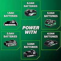 Vista 6 de Metabo HPT Kit combinado de taladro conductor inalámbrico sin escobillas multivoltios de 18 V y destornillador de impacto, kit de herramientas