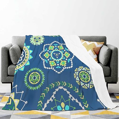 Miniatura 2 de Manta gráfica azul marino Bohochic Creative Mantas Personalizadas Microfibra Fleece 30 pulgadas X 40 pulgadas