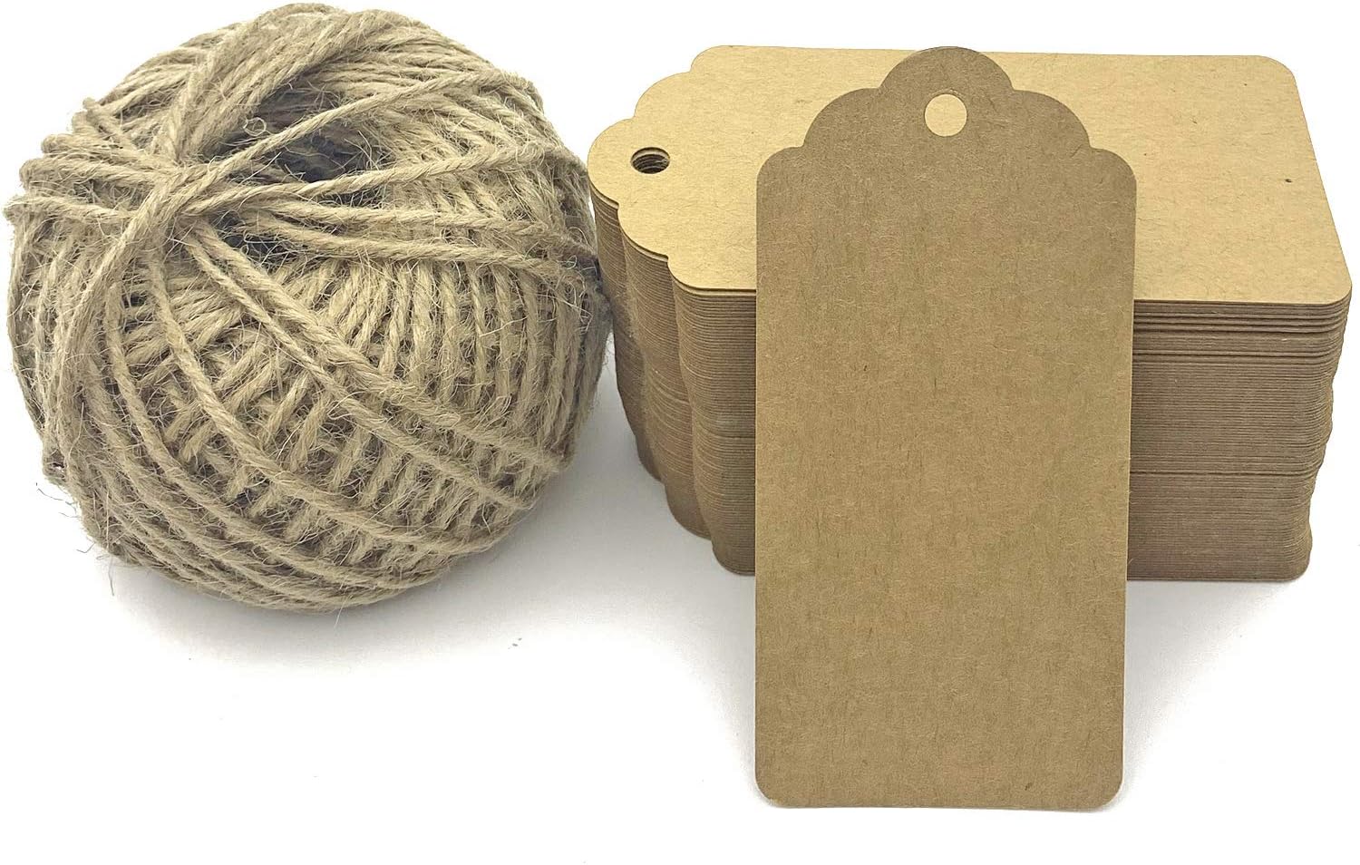 Gift Wrap Tags,100pcs Blue Craft Hang Tags, Blank Marking Tags with String: Health & Personal Care