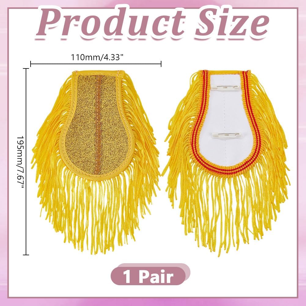 Shoulder Epaulettes Fringe Epaulettes for Cosplay Uniform image 3