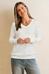 Arach&Cloz Womens V Neck Cable Knit Sweaters 2026 Spring Fall Lightweight Long Sleeve Pullover Tops Business Casual Clothes