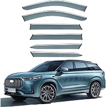 Car Wind Deflectors for CHERY Tiggo 9 MK1 2023-2026, Smoke Tinted Window Visors Rain Guards Sun Shades Side Window Deflectors Protection,6PC