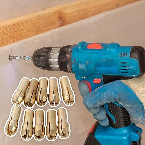 Miniatura 8 de CNBTR Portabrocas de latón de 0.5 a 0.126 in, compatible con herramientas rotativas, taladro eléctrico de molienda, soporte para portabrocas de