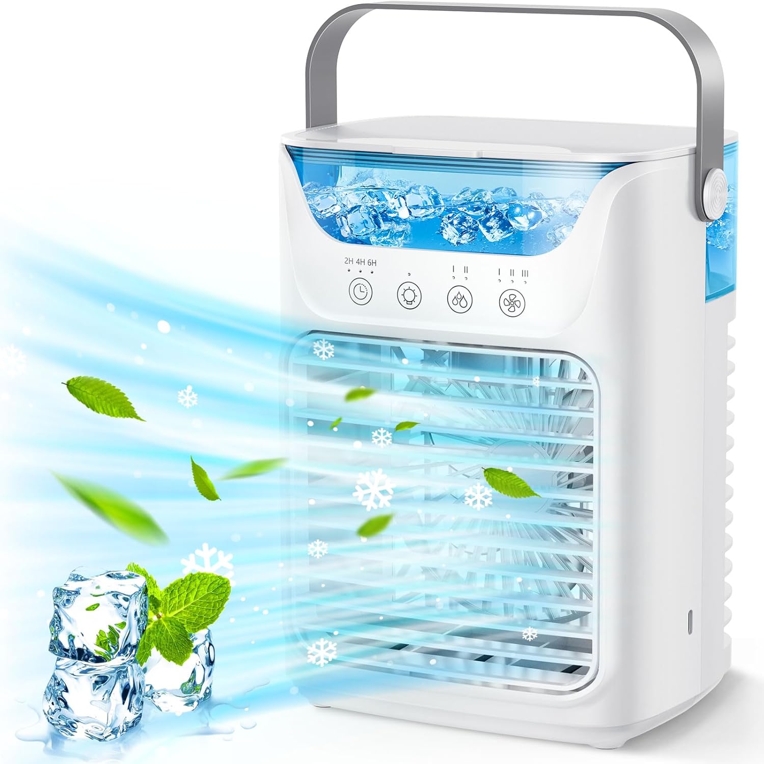 Portable Air Cooler, Personal Desktop Air Conditioner Evaporative Air