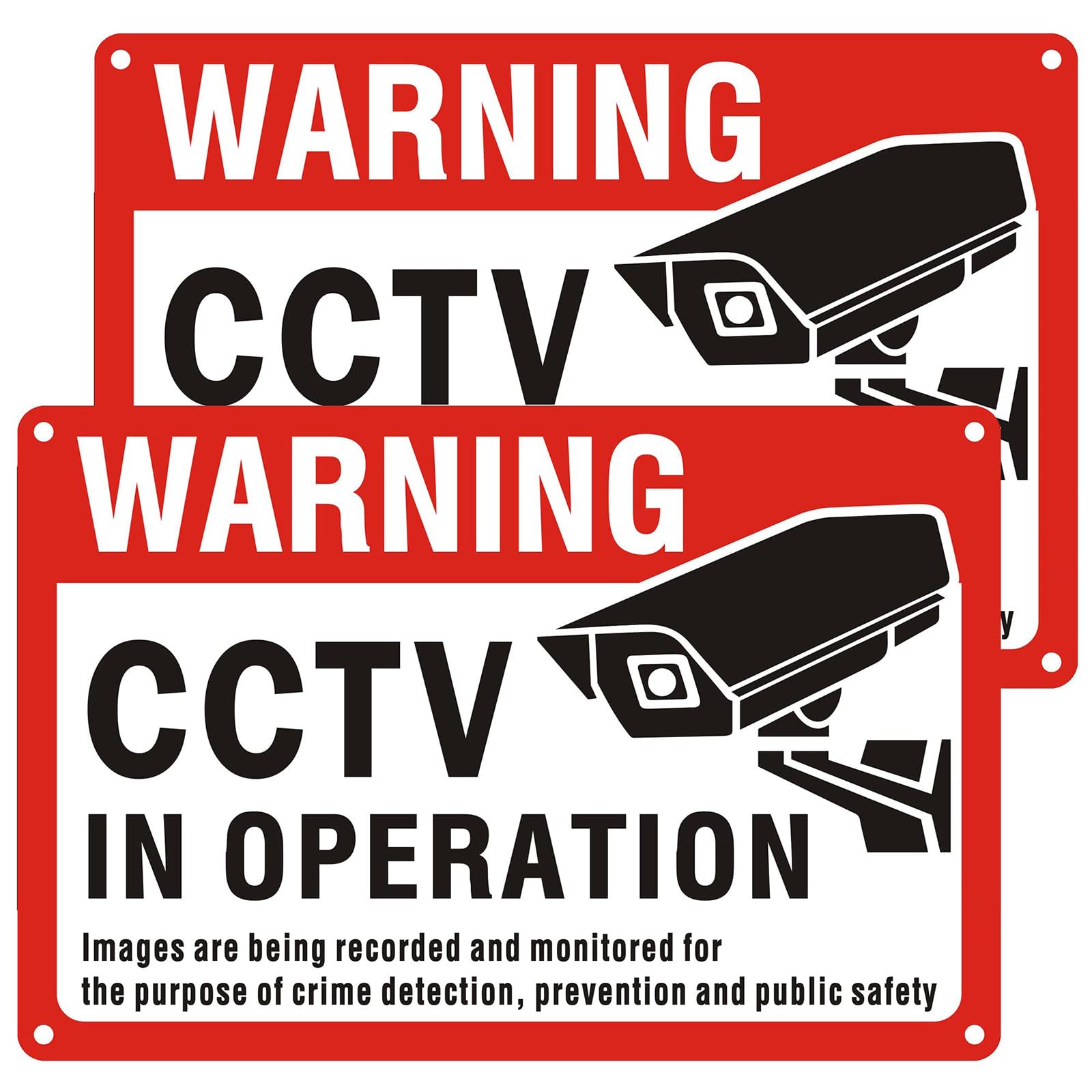 CCTV in Operation Sign Reflective Aluminum