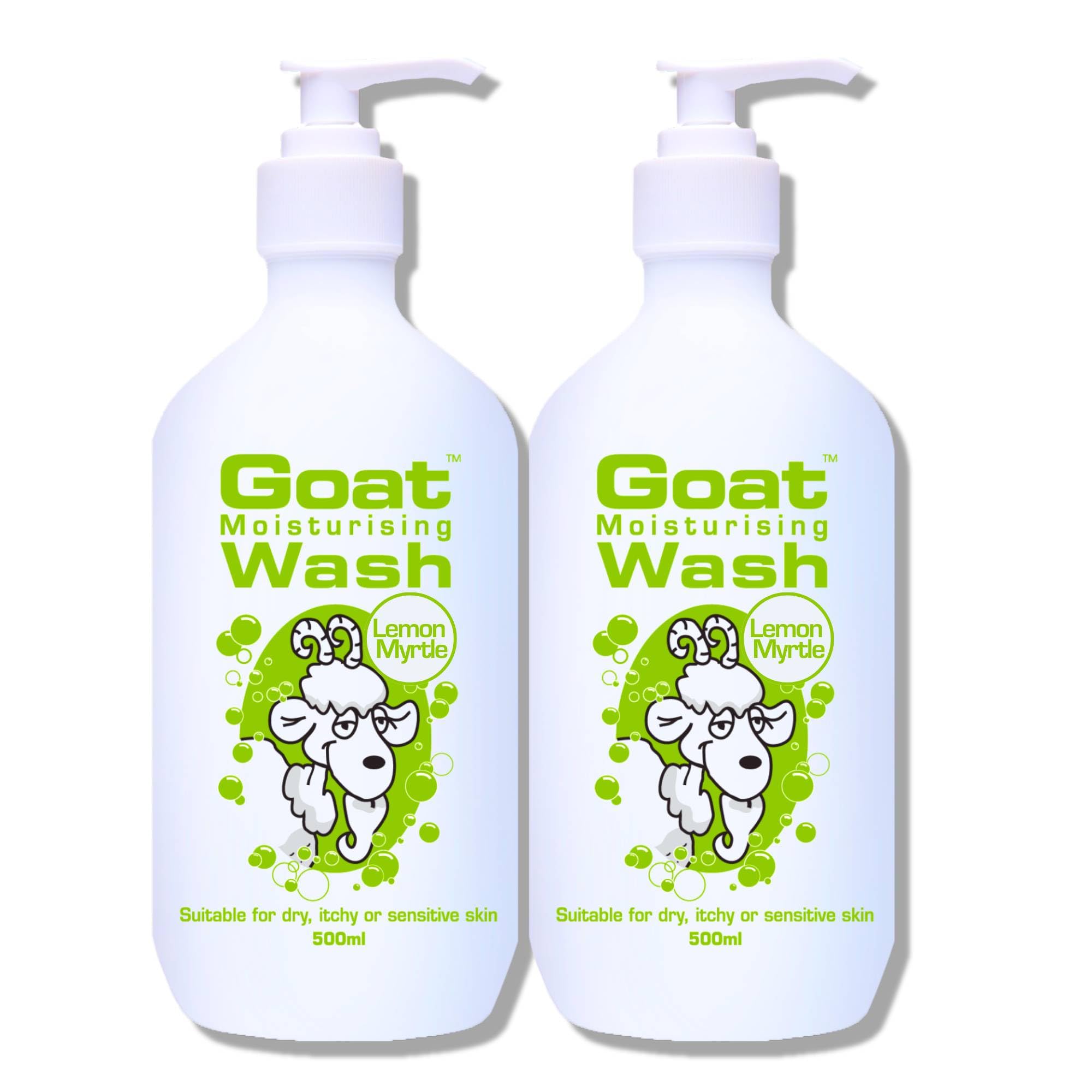 Goat Milk Soap Moisturizing Body Wash Value Duo Pack 16.9 oz - Body Wash to Revive your Skin - Lemon Myrtle