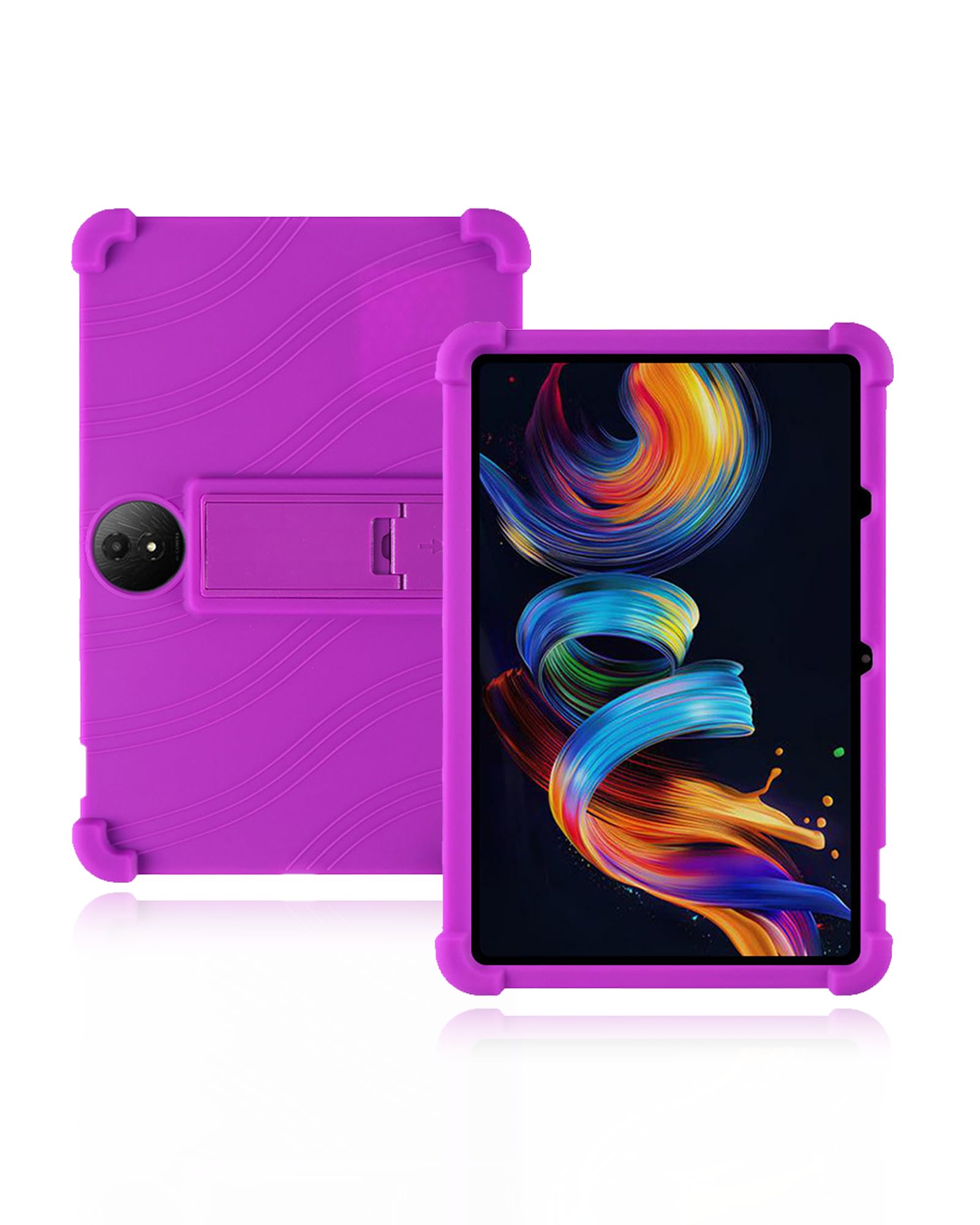Funda protectora para TCL NXTPAPER 11 Plus 11.5 pulgadas 2025 más reciente, yystao Funda de silicona suave para niños compatible con TCL NXTPAPER 11 Plus, soporte ajustable (Morado)