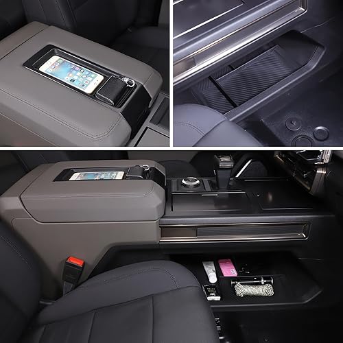 Miniatura 8 de Yinanlutos - Bandeja de almacenamiento inferior para consola central compatible con Hummer EV SUV 2023-2025, caja de almacenamiento para consola