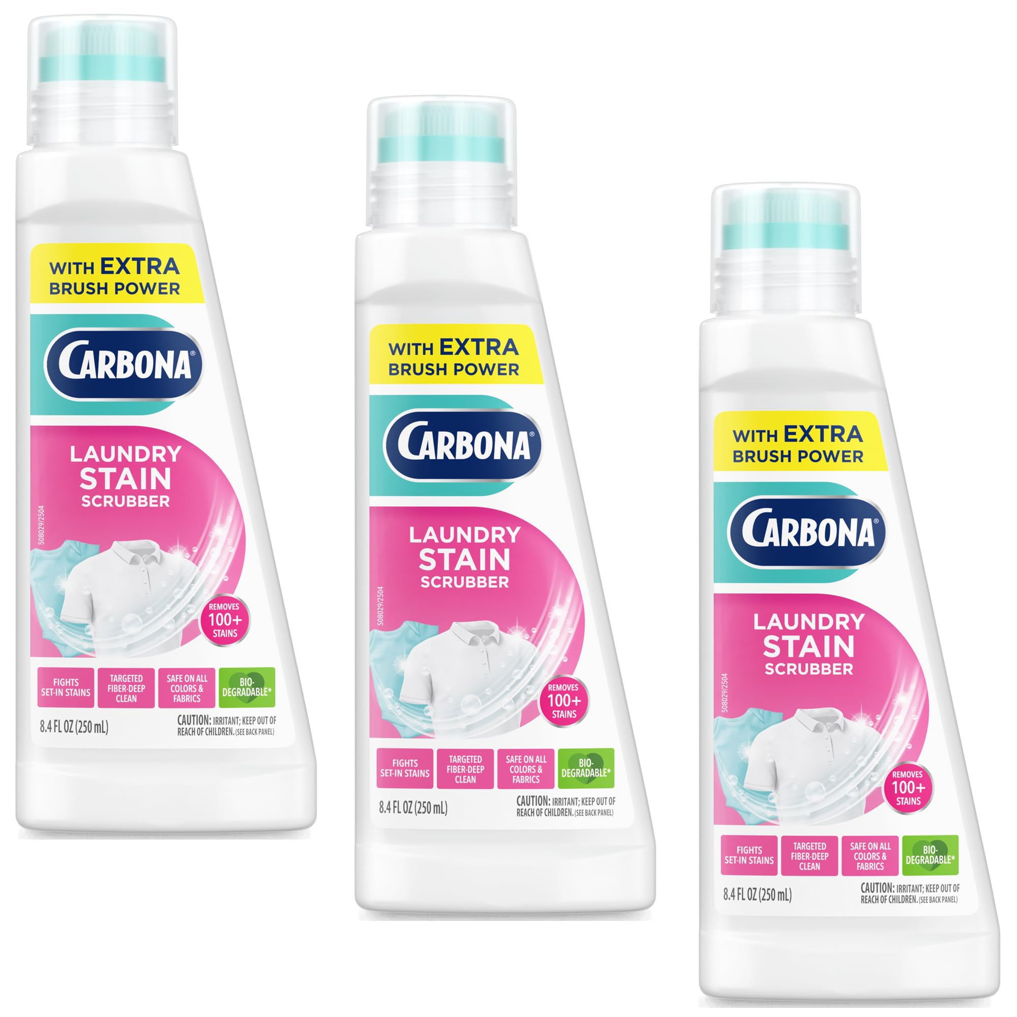 Laundry Stain Scrubber | Bio-Enzyme Stain Remover | Eliminates Fat, Oil, Blood, Milk, Fruit, Ketchup, Vegetables & Baby Food Stains | Save On Skin & Washable Fabrics | 3 Pack