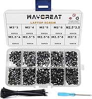 Waycreat zestaw śrub do laptopa i notebooka, do modeli IBM, HP, Dell, Samsung Sony, Toshiba, Gateway, Acer, Lenovo, 500 szt.