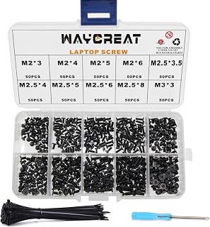 Waycreat 500 Pieces Laptop Notebook Computer Screw Set Kit For IBM HP Dell Samsung Sony Toshiba Gateway Acer Lenovo