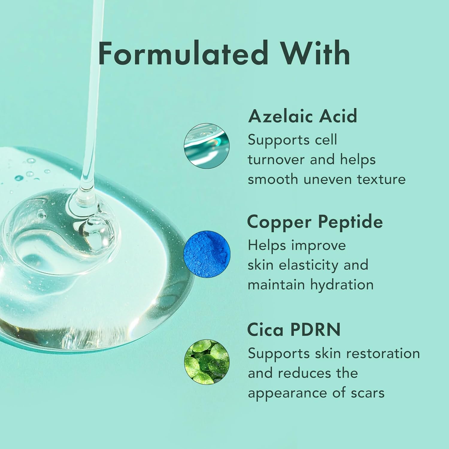 Rael Microcrystal Serum, Miracle Clear PM 5000 – Azelaic Acid and Cica PDRN Serum for Face, Pore Minimizer, Hydration, Korean Skin Care (1.08 fl oz) - Image 6