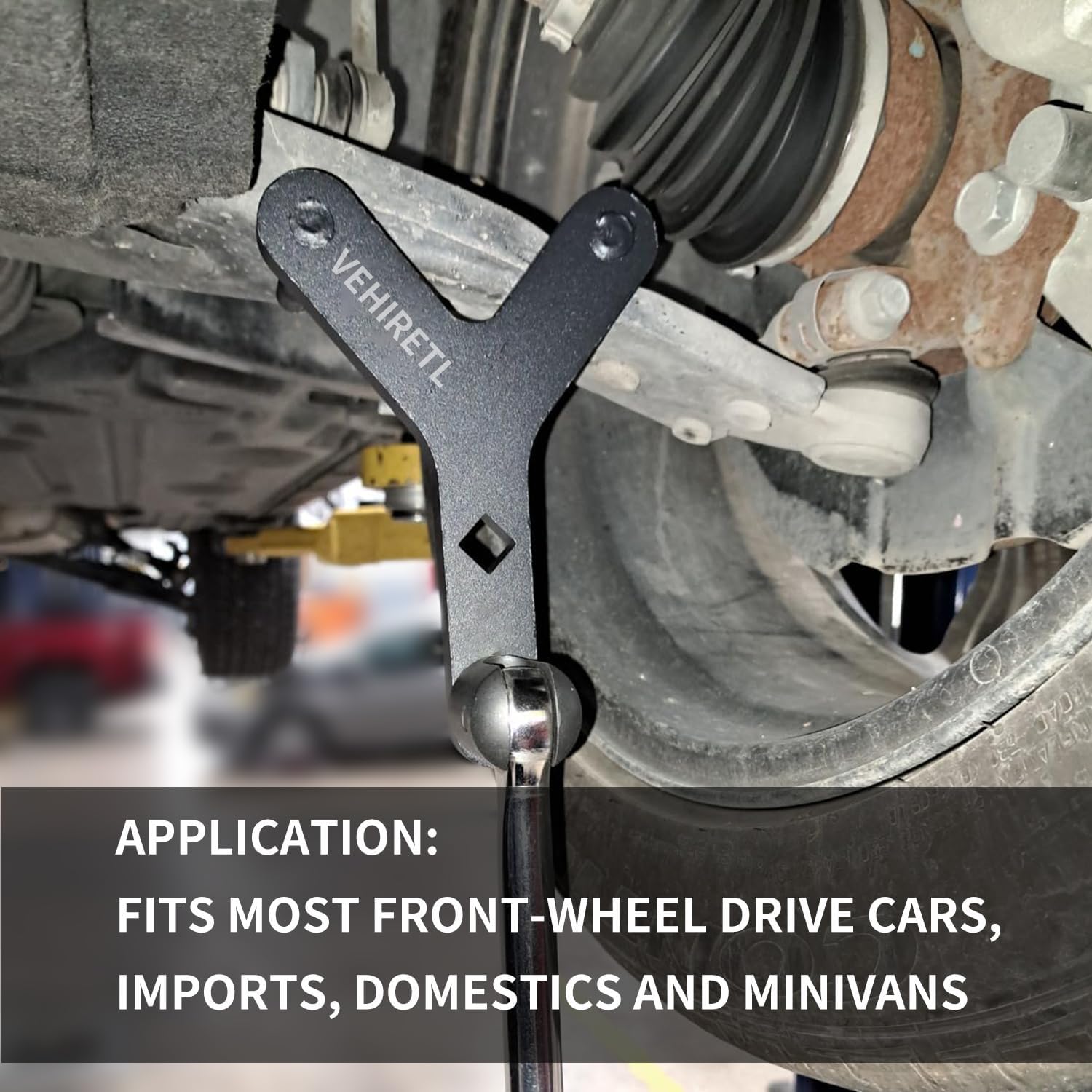 Lower Control Arm Prying Tool Suspension Bushing Removal and Installation Tool Lower Ball Joint Pry Tool Control Arm Replament Separator Tool with Dual Hole 1/2" Drive thumbnail