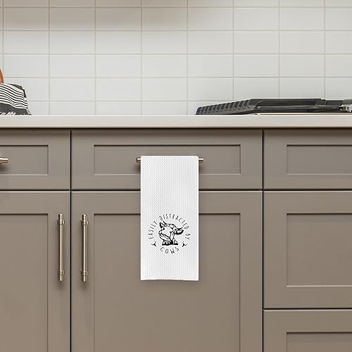 Miniatura 3 de DOTAIN Toallas de cocina de vaca, decoración y accesorios de cocina de vaca, fácil de distraer con las vacas, paño de cocina lavable con temática de