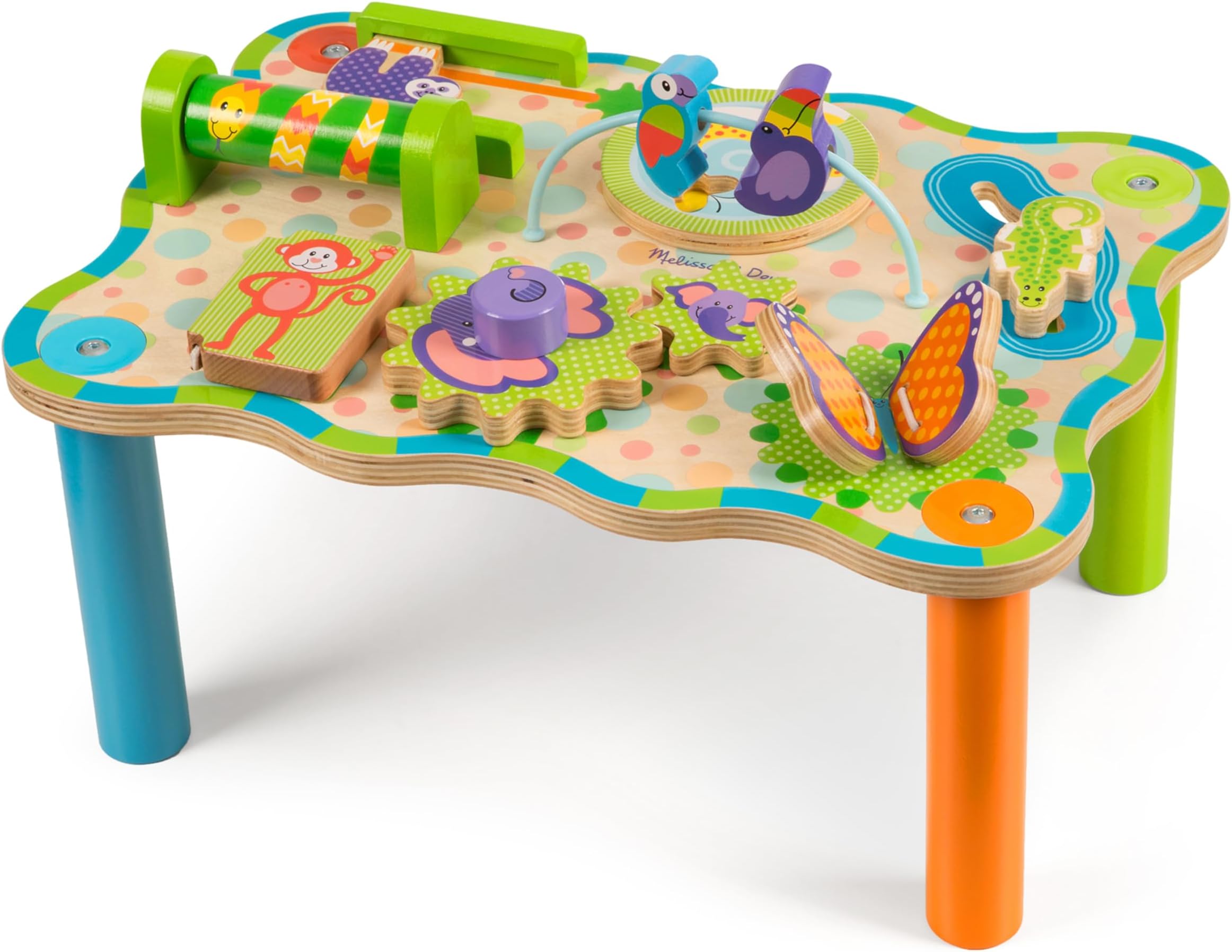 First Play Childrenโs Jungle Wooden Activity Table for Toddlers